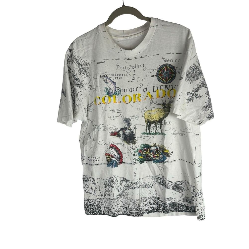 Colorado Vintage‎ Double Sided Graphic Short Sleeve Tshirt Large L Rare
